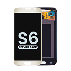 Order the gold OLED assembly without frame for Galaxy S6 G920, service pack.