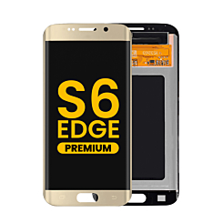 Order the premium gold OLED assembly without frame for Galaxy S6 Edge G925.