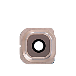 Purchase the gold back camera lens with bracket for Galaxy S6 Edge.