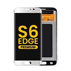 Purchase the premium white OLED assembly without frame for Galaxy S6 Edge G925.