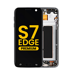 Order the OLED assembly with frame for Galaxy S7 Edge G935 in Black, premium.