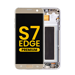 Grab wholesale deals on the OLED assembly with frame for Galaxy S7 Edge G935 in Gold, premium.