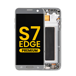 Stock up on the OLED assembly with frame for Galaxy S7 Edge G935 in Silver, premium.