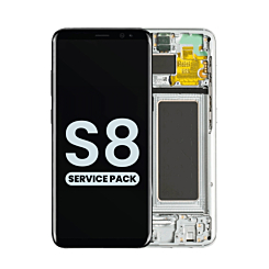 Purchase the OLED assembly with frame for Galaxy S8 G950 in Arctic Silver, service pack.