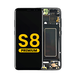Grab wholesale deals on the OLED assembly with frame for Galaxy S8 G950 in Midnight Black, premium.