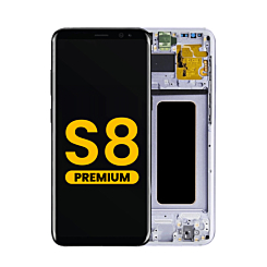 Buy the OLED assembly with frame for Galaxy S8 G950 in Orchid Gray, premium.