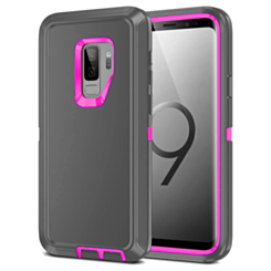 Heavy Duty Case for Galaxy S9 (GRAY & HOT PINK) (Only Ground Shipping)