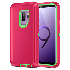 Heavy Duty Case for Galaxy S9 (HOT PINK & GREEN) (Only Ground Shipping)