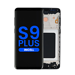 Purchase the LCD assembly with frame for Galaxy S9 Plus G965 in Midnight Black, aftermarket Incell.