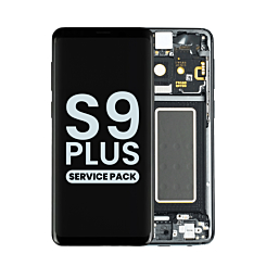 Purchase the OLED assembly with frame for Galaxy S9 Plus G965 in Midnight Black, service pack.