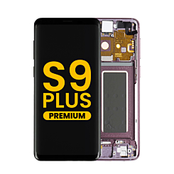 Order the OLED assembly with frame for Galaxy S9 Plus G965 in Lilac Purple, premium.