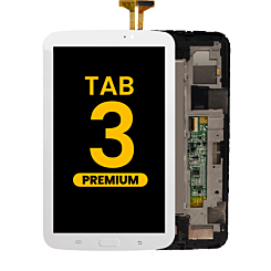 LCD Assembly with Frame for Galaxy Tab 3 7.0 (T210 / T211 / T215 / T217 / P3200 / P3210 / P3220) (WHITE) (Premium)