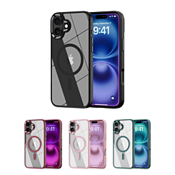 Shiny Magnetic Clear Cases for iPhone 16 Plus (Only Ground Shipping)