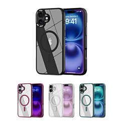 Shiny Magnetic Clear Cases for iPhone 16 (Only Ground Shipping)
