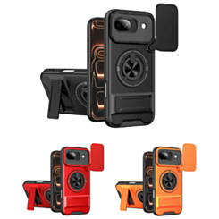 Shockproof Mag Safe Slide Lens Case with Ring Holder for Google Pixel 10A (Only Ground Shipping)