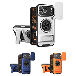 Shockproof Mag Safe Slide Lens Case with Ring Holder for iPhone 17 Pro (Only Ground Shipping)