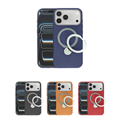 Silicone Magnetic Ring Stand Case for iPhone 17 Pro Max (Only Ground Shipping)