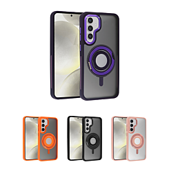 Skin Feel Transparent Case with Silicone Ring Holder for Galaxy S24 Plus / S25 Plus (Only Ground Shipping)