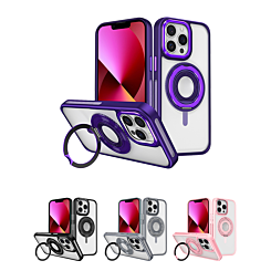 Skin Feel Transparent Case with Silicone Ring Holder for iPhone 14 Pro Max (Only Ground Shipping)