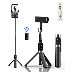 P70S Selfie Stick Tripod with Lights - (BLACK) (Only Ground Shipping)
