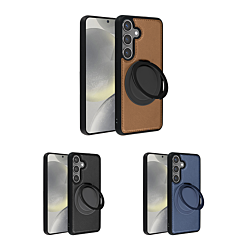Slim Leather Case with Wireless Charging Kickstand for Galaxy S23FE (Only Ground Shipping)