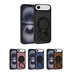 Slim Leather Case with Wireless Charging Kickstand for iPhone 17 Air (Only Ground Shipping)