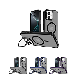 Slim Transparent Camera Stand Case with Wireless Charging for iPhone 16 Plus (Only Ground Shipping)