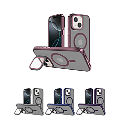 Slim Transparent Camera Stand Case with Wireless Charging for iPhone 15 (Only Ground Shipping)