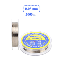 KAIGEXIN Molybdenum Gold Screen Cutting Steel Wire (0.08mm X 2000M)