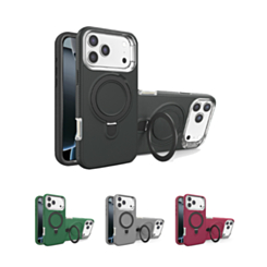 Support Heavy Duty Case with Wireless Charging Kickstand for iPhone 17 Pro Max (Only Ground Shipping)