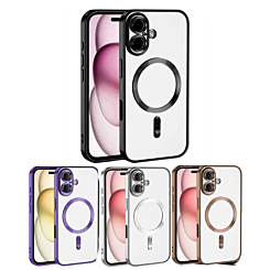 iPhone 16 Plus Shiny Wireless Charging Clear Case (Only Ground Shipping)
