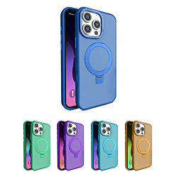 Carbon Wireless Charging Case with Ring Stand for iPhone 16 Pro Max (Only Ground Shipping)