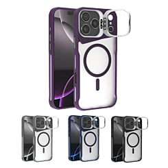Matte Transparent Camera Stand Case with Wireless Charging for iPhone 17 Pro Max (Only Ground Shipping)