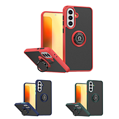 Galaxy A37 Hard PC Rear / Soft TPU Colorful Border Case with I-ring Holder (Only Ground Shipping)