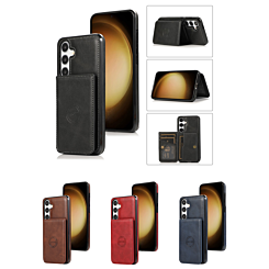 Leather Pocket Wallet Case for Galaxy S25FE (Only Ground Shipping)