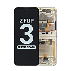 OLED Assembly with Frame for Galaxy Z Flip 3 F711 (CREAM) (US and International) (Service Pack)
