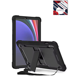 TriShield Tablet Case with Kickstand (BLACK) for Galaxy Tab S10 Plus / S9 Plus / S8 Plus / S7 Plus / S7 FE (12.4") (Only Ground Shipping)