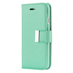 Galaxy A20E Design Wallet with Extra Pocket Case - TEAL (Only Ground Shipping)