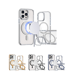 Thin Magnetic Clear Case with Camera Stand Kickstand for iPhone 13 Pro Max (Only Ground Shipping)