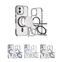Thin Magnetic Clear Case with Camera Stand Kickstand for iPhone 16 Plus (Only Ground Shipping)