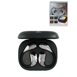 ELEVATE On-Ear True Wireless Earbuds with Touchscreen Smart Case (BLACK) (Only Ground Shipping)