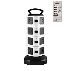 4 Layer Multi Plug Socket Charging Station - 14AC Outlets 4 USB Ports (Only Ground Shipping)