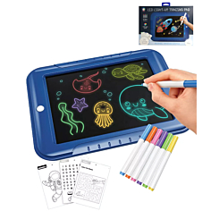 9" Kids Drawing Light Up Tracing Pad - BLUE (Only Ground Shipping)