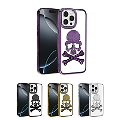 Transparent Skull Design Case for iPhone 15 Pro Max