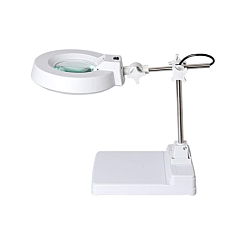 (2in1) Desktop Magnifier Lamp with LED Light and Adjustable Arm (Only Ground Shipping)
