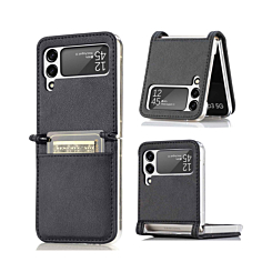 Galaxy Z Flip 4 Genuine Leather Case - BLACK (Only Ground Shipping)