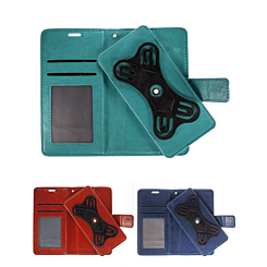 UWC-Small (4.5"-4.8") Universal Wallet Case with 360 Degree Rotating Swivel Stand