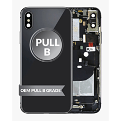 Shop the Back Housing Frame with small components pre-installed for iPhone X, Space Gray, OEM Pull B Grade.
