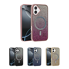Wireless Charging Bling Diamond Crystal Case for iPhone 16 Plus (Only Ground Shipping)