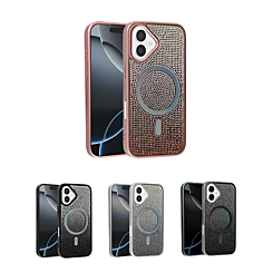 Wireless Charging Bling Diamond Crystal Case for iPhone 16 (Only Ground Shipping)